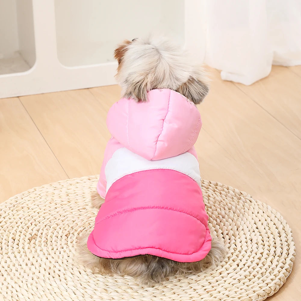 Hoodie Pet Dog Clothes For Small Medium Dogs Cats Winter Windproof Puppy Jacket Warm Fleece Cat Coat Yorkshire Bulldog Clothing