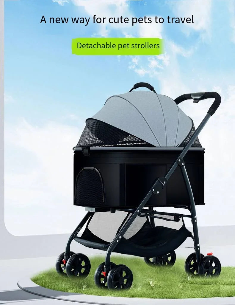 3-in-1 Foldable Pet Stroller - Waggy World