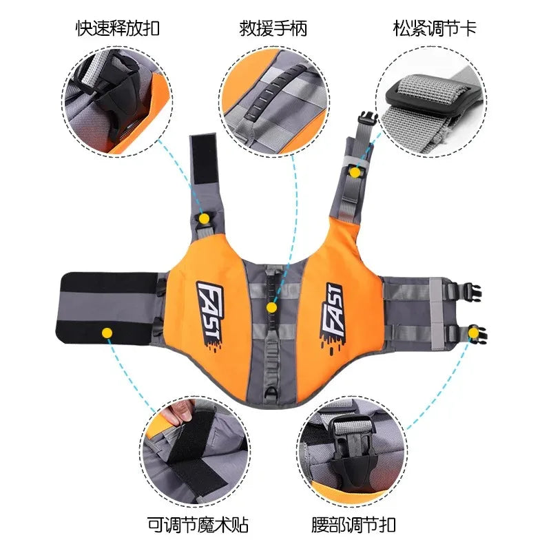 Reflective Dog Life Jacket Front View