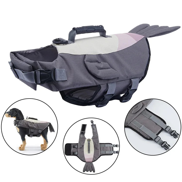 Dog Life Jacket with Shark Fin