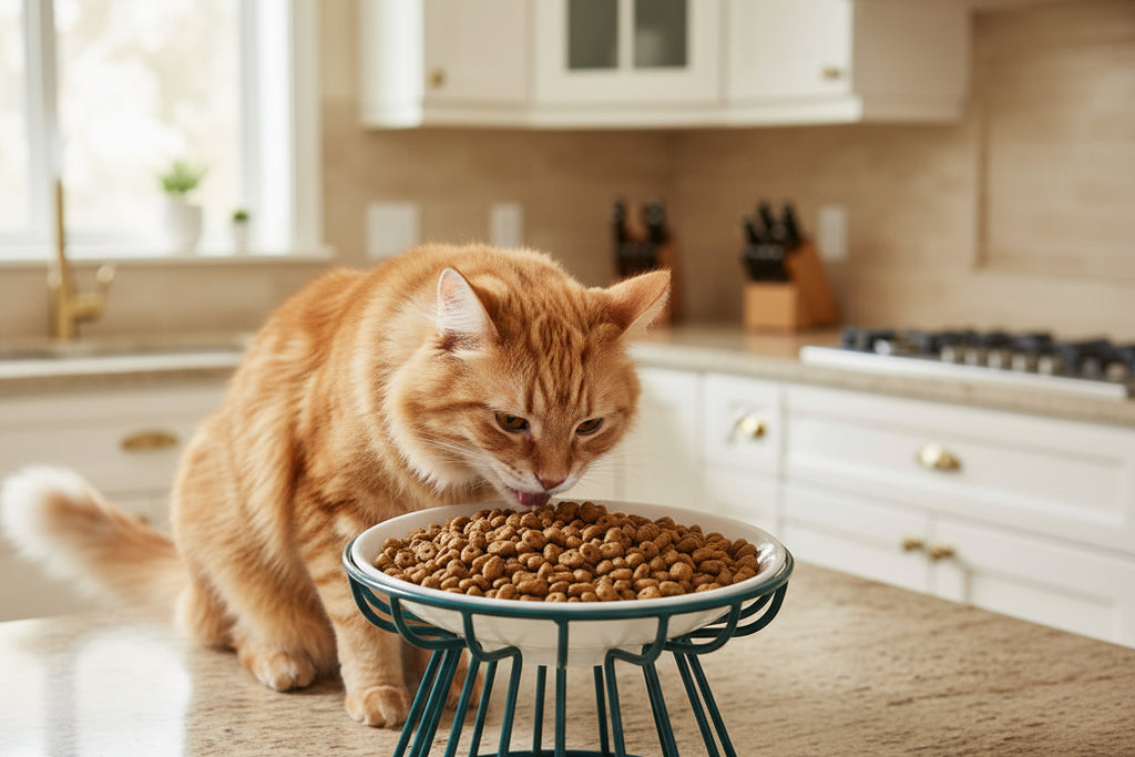 Raised Ceramic Pet Bowl - Waggy World