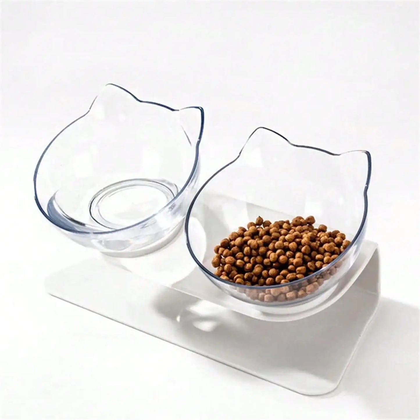 Plastic Kitty Feeder Bowl