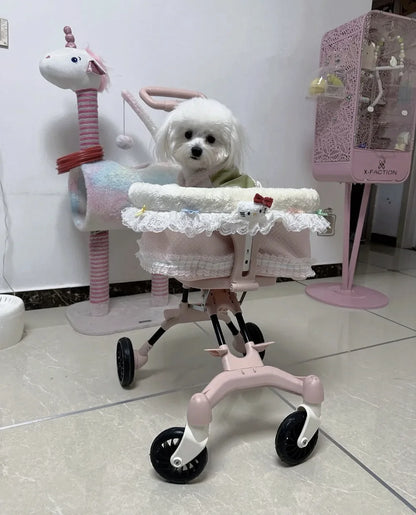 2026 Foldable Pet Stroller for Small Dogs & Cats