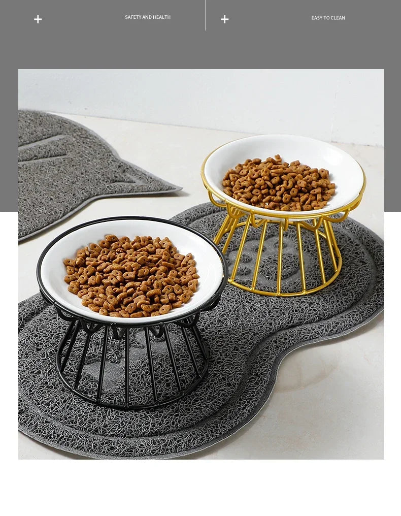 Raised Ceramic Pet Bowl - Waggy World