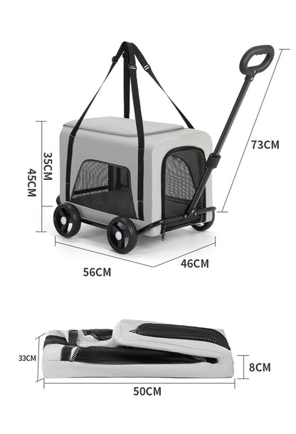 Lightweight Pet Stroller for Small Dogs & Cats