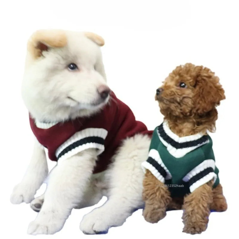 Cat Dog Sweater Pullover Winter Pet Clothes for Small Dogs Cat Vest Puppy Jacket Pet Clothing Kitty Costume Warm Coat