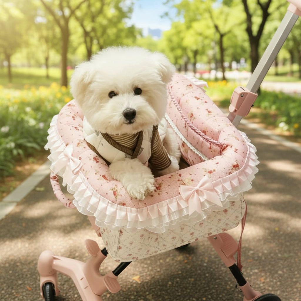 2026 Foldable Pet Stroller for Small Dogs & Cats - Waggy World