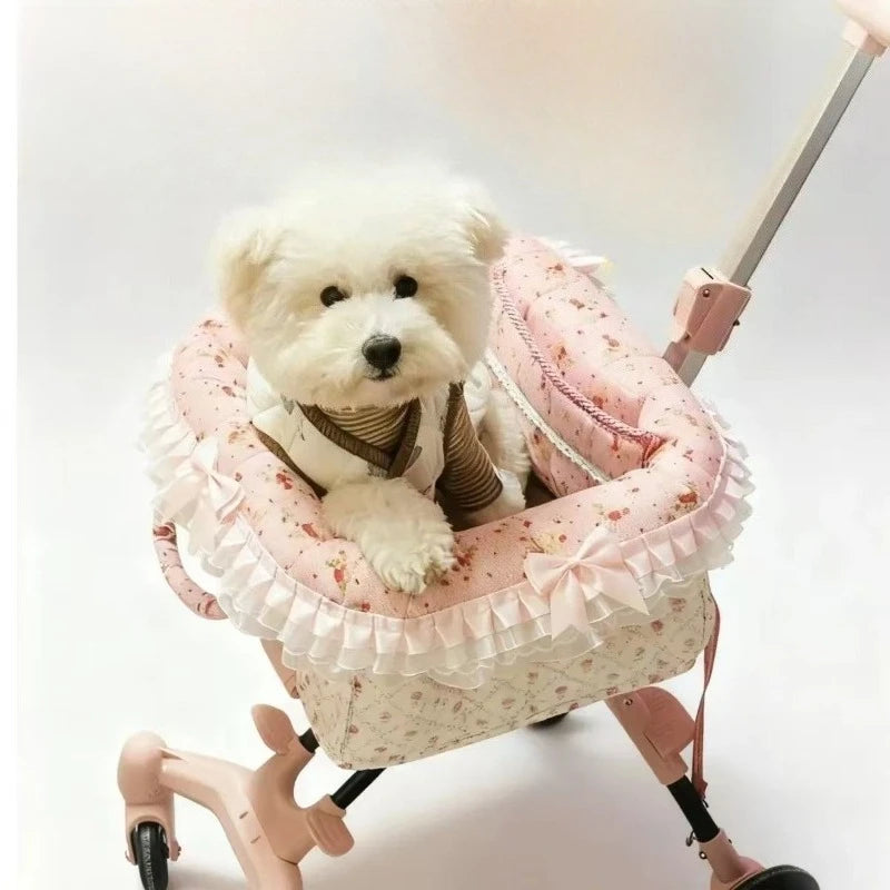 2026 Foldable Pet Stroller for Small Dogs & Cats