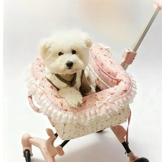 2026 Foldable Pet Stroller for Small Dogs & Cats