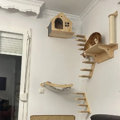 Wooden Cat Climbing Shelves