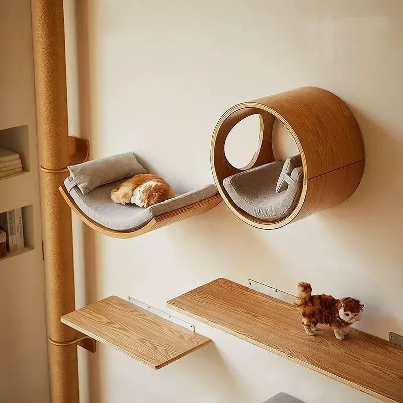 Wooden Cat Climbing Shelves