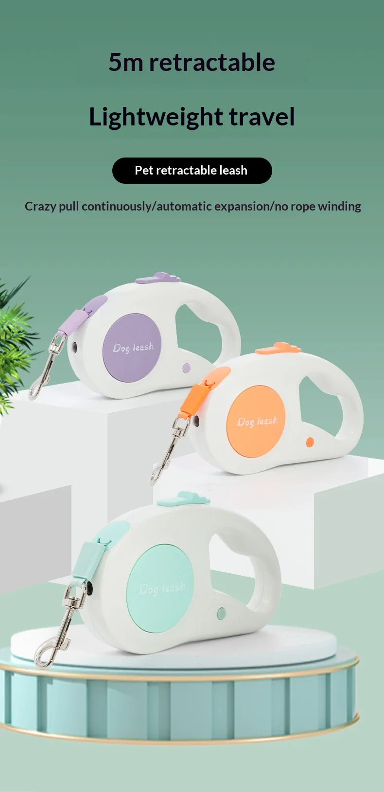 3/5 Meter Retractable Pet Leash for Small Dogs