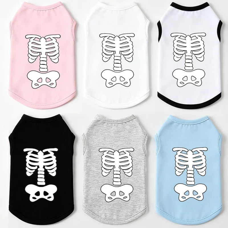 Pet Skeleton Print Sleeveless Vest