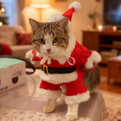 Cat Holiday Santa Suit