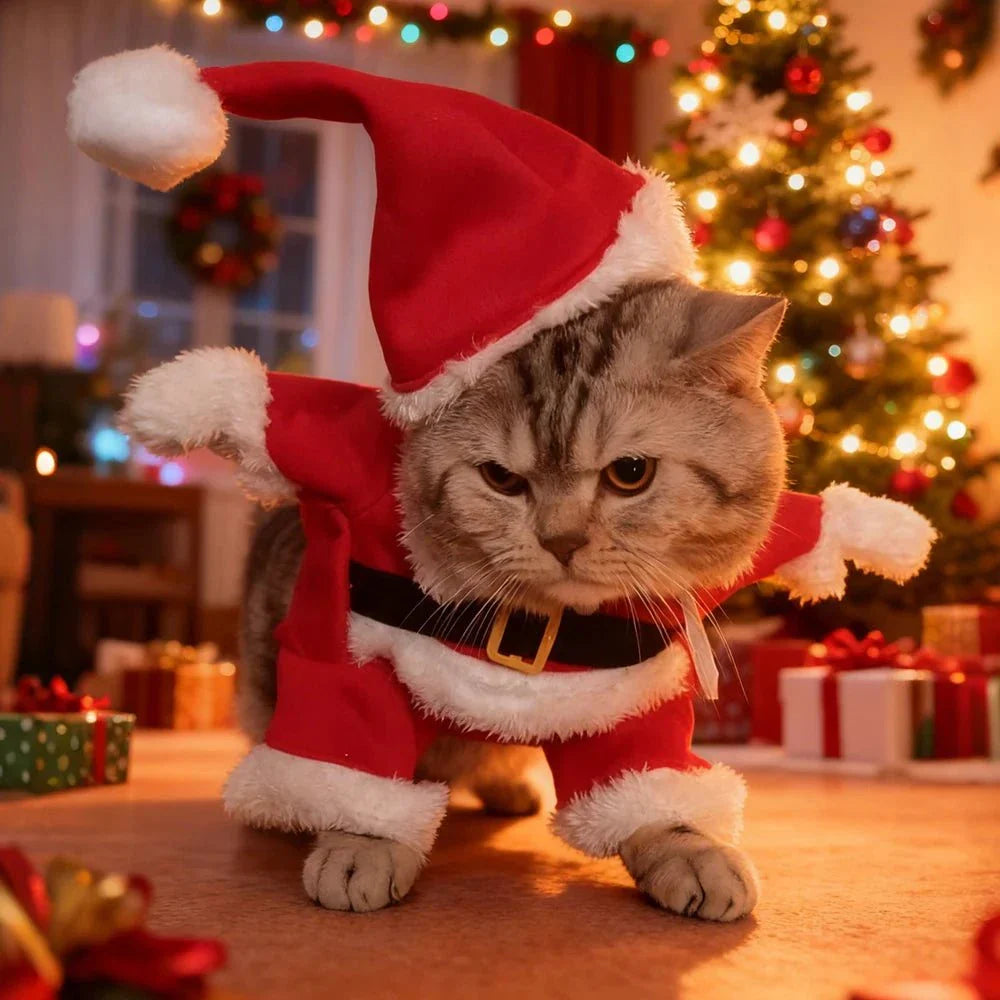 Cat Holiday Santa Suit