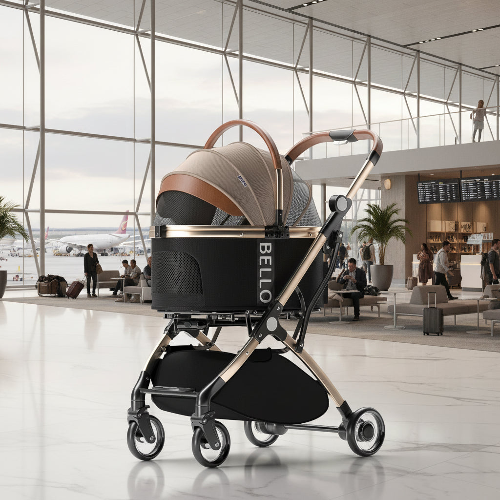 Foldable Pet Stroller for Dogs & Cats