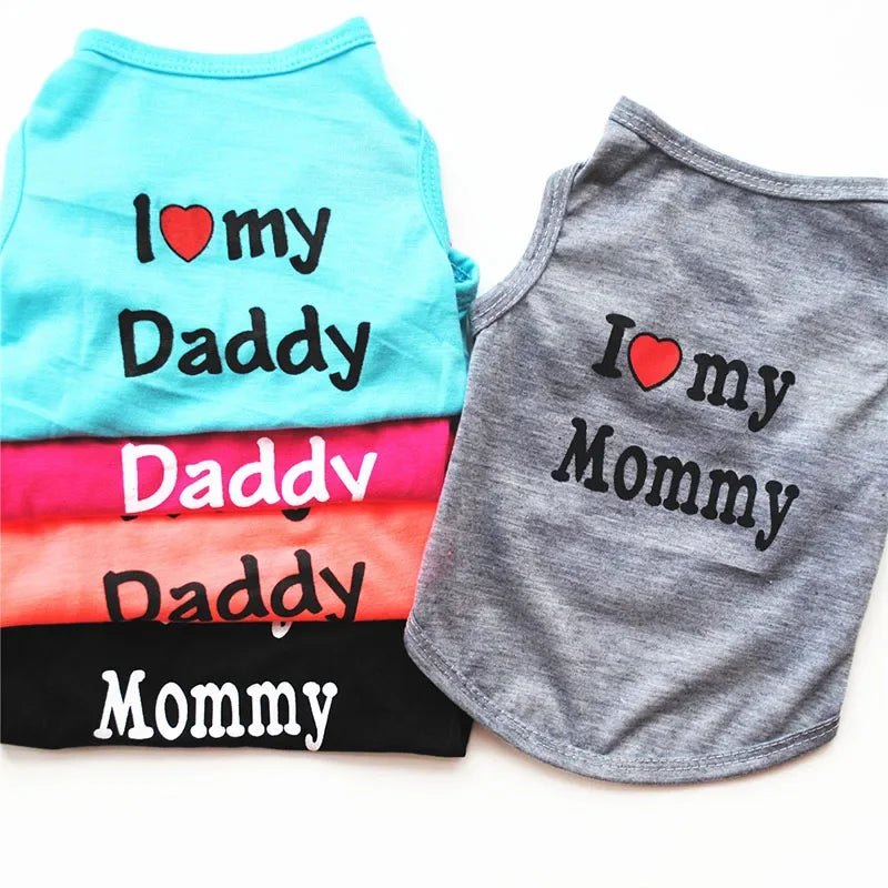 "I Love Mommy & Daddy" Tee-Shirts - Waggy World