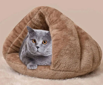 Plush Round Pet Bed for Dogs & Cats