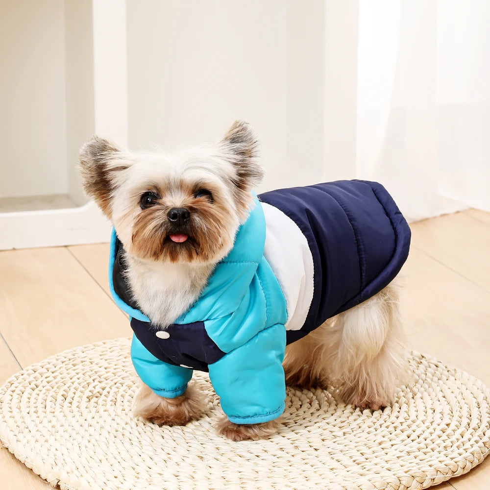 Hoodie Pet Dog Clothes For Small Medium Dogs Cats Winter Windproof Puppy Jacket Warm Fleece Cat Coat Yorkshire Bulldog Clothing