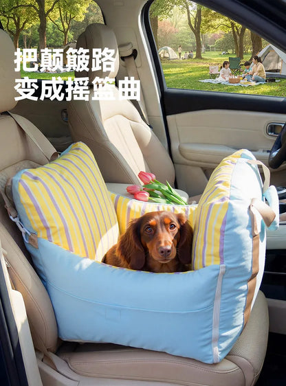 Pet Car Bed for Small Dogs & Cats