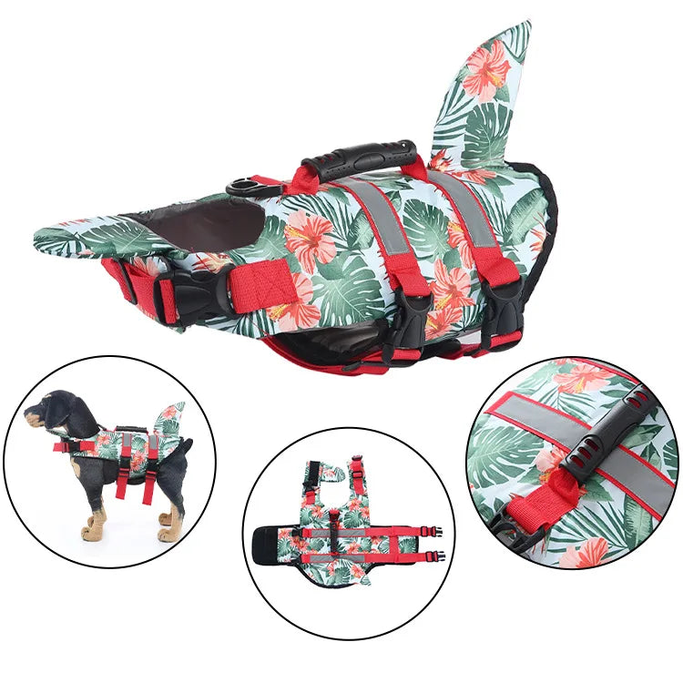 Dog Life Jacket with Shark Fin