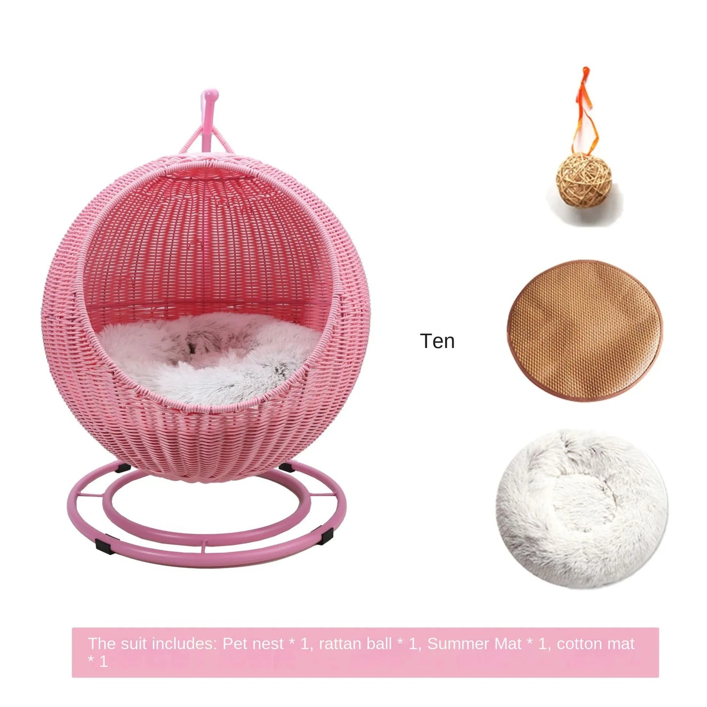 Rattan Pet Bed for Dogs & Cats
