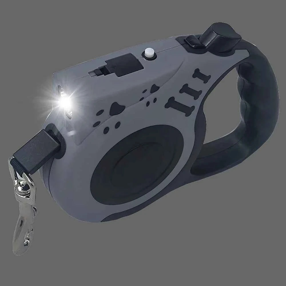Automatic Retractable Dog Leash with LED Flashlight