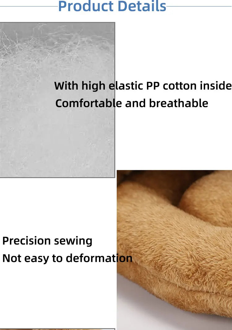Plush Round Pet Bed for Dogs & Cats