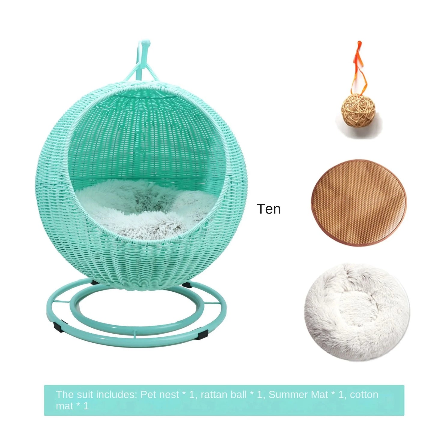 Rattan Pet Bed for Dogs & Cats