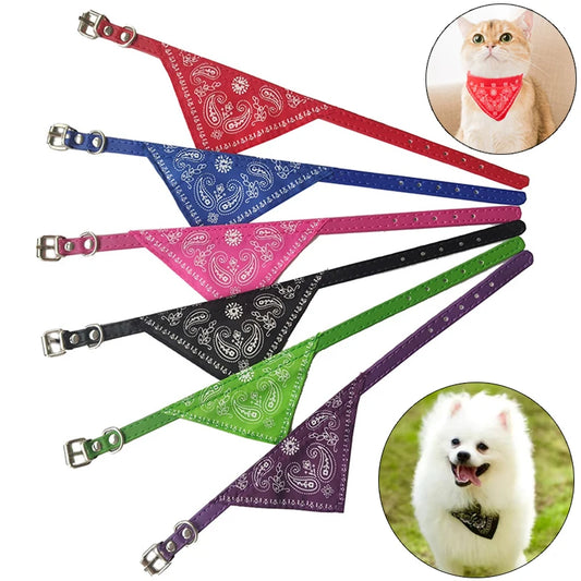 Cat And Dog Collar Triangle Scarf