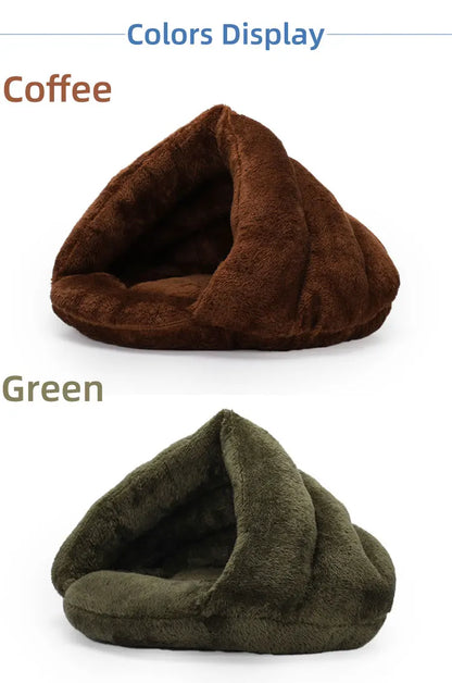 Plush Round Pet Bed for Dogs & Cats