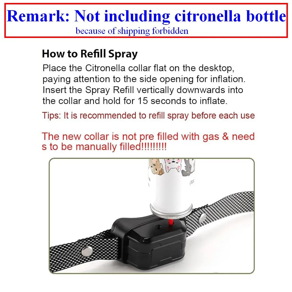 Pet Remote Spray Training Collar with Remote