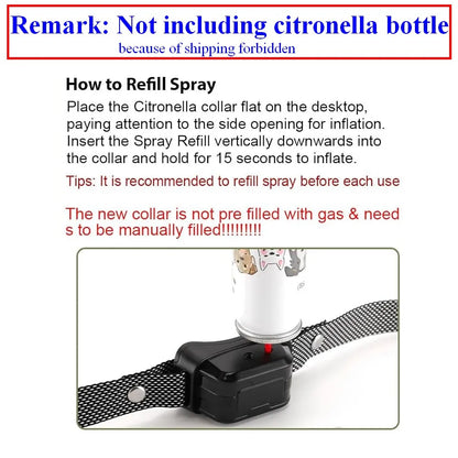 Pet Remote Spray Training Collar with Remote