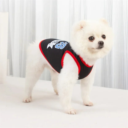 Summer Cotton Pet Vest for Small Dogs Cats Letter Print Dog T-shirts Puppy Clothing