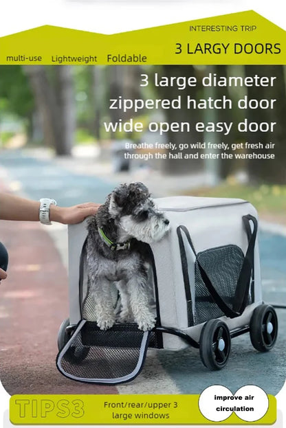Lightweight Pet Stroller for Small Dogs & Cats