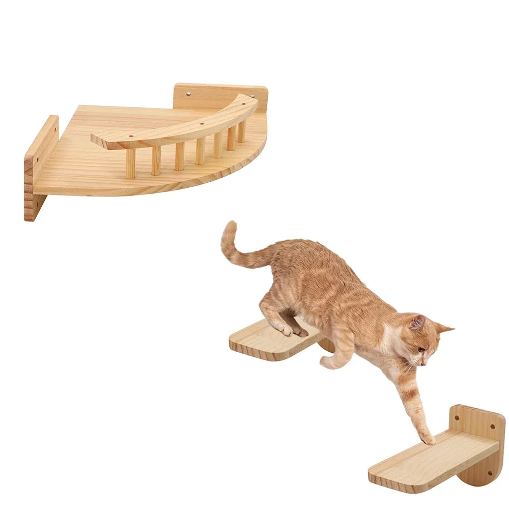 Wooden Cat Climbing Shelves