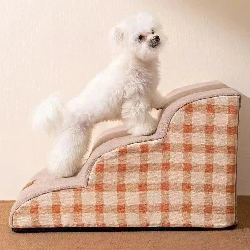 Small breed pet steps with non-slip surface for dogs and cats under 25 lbs
