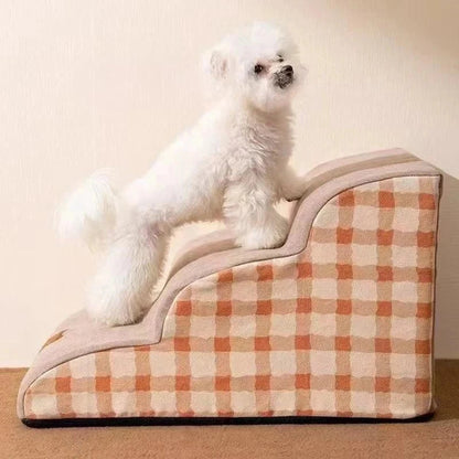 Small breed pet steps with non-slip surface for dogs and cats under 25 lbs