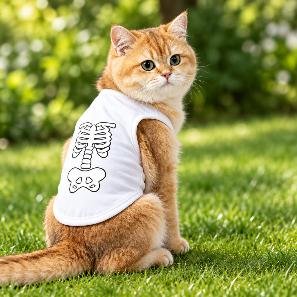 Pet Skeleton Print Sleeveless Vest