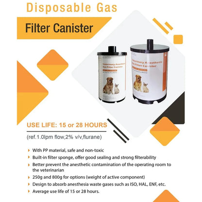 Veterinary Anesthesia Gas Recovery Tank