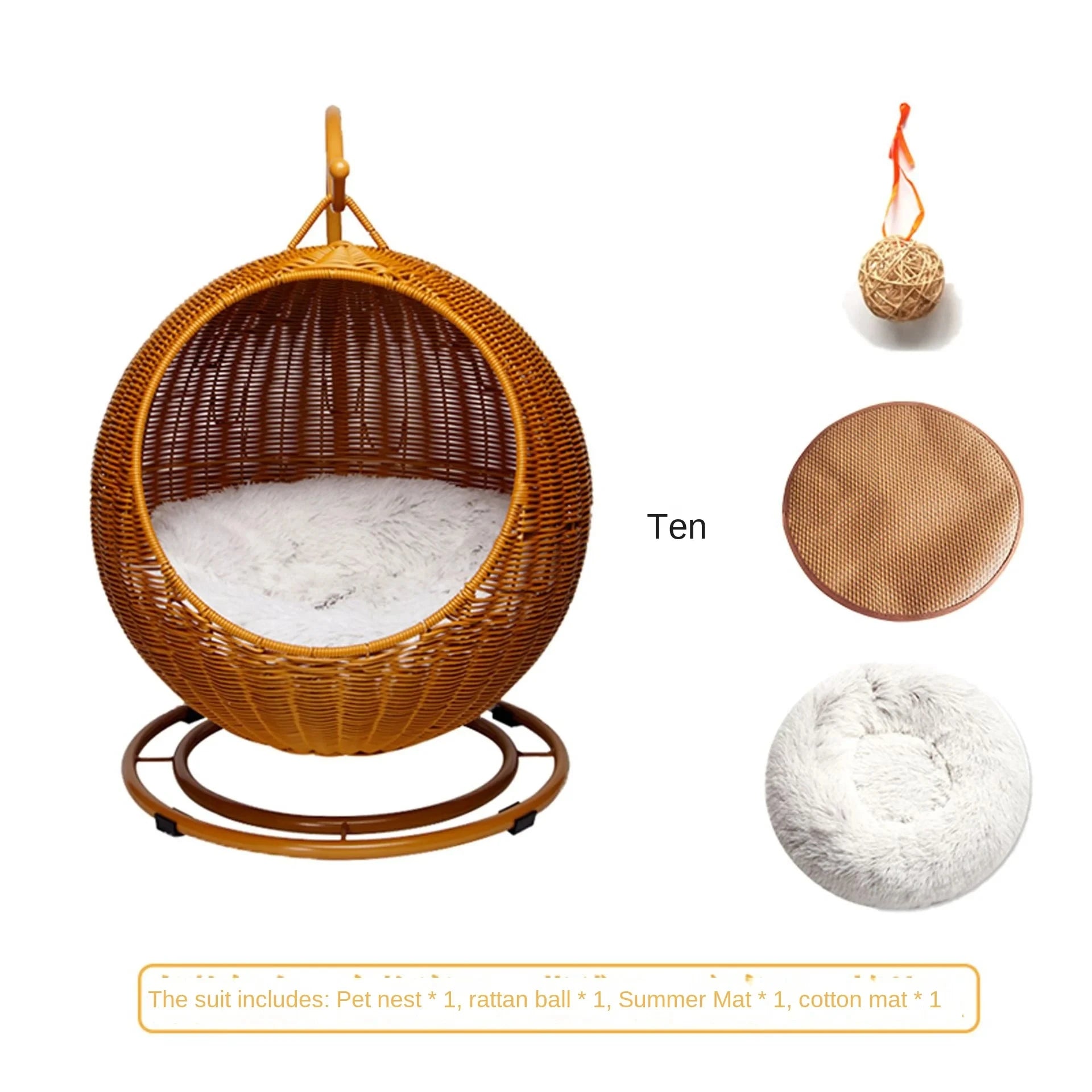 Rattan Pet Bed for Dogs & Cats