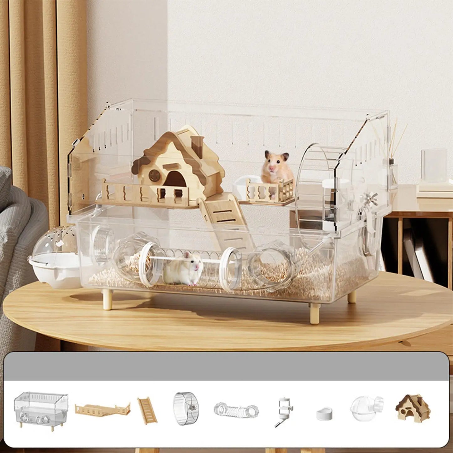 2-Tier Acrylic Hamster Cage