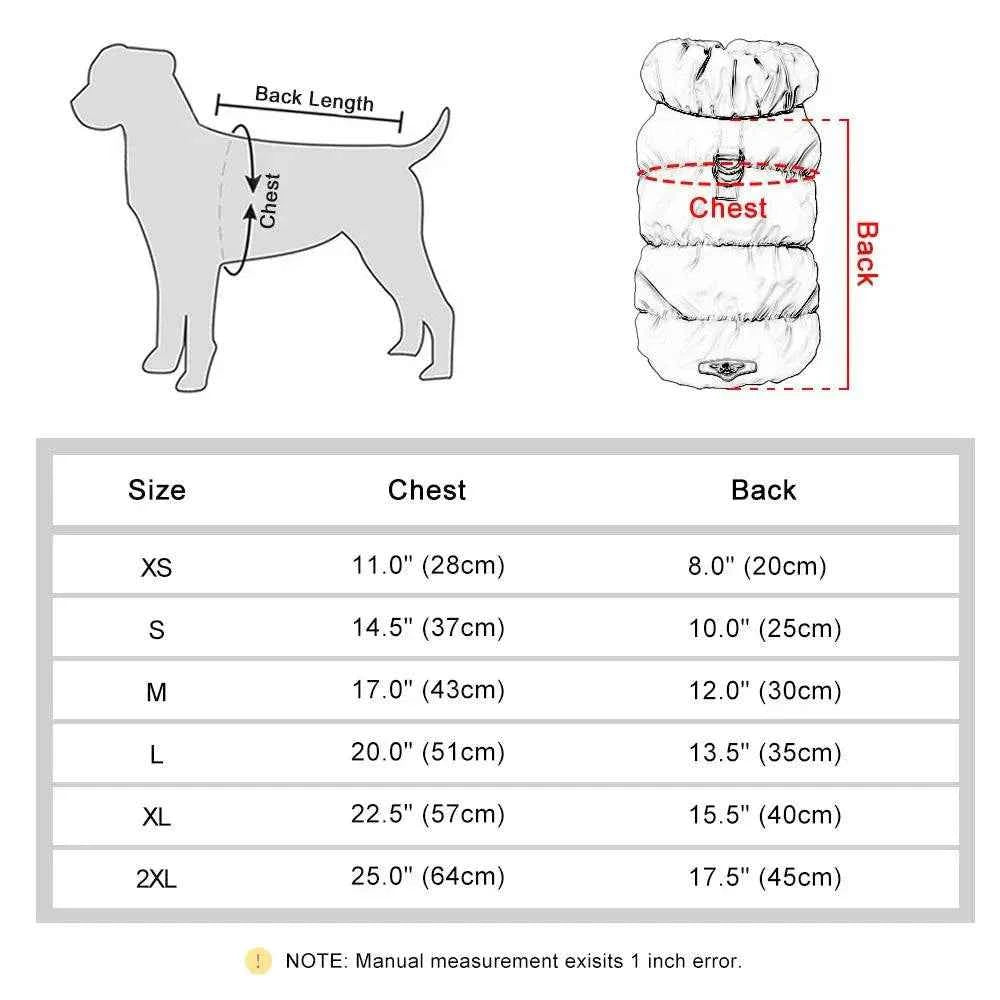 Small Pet Winter Puff Jacket