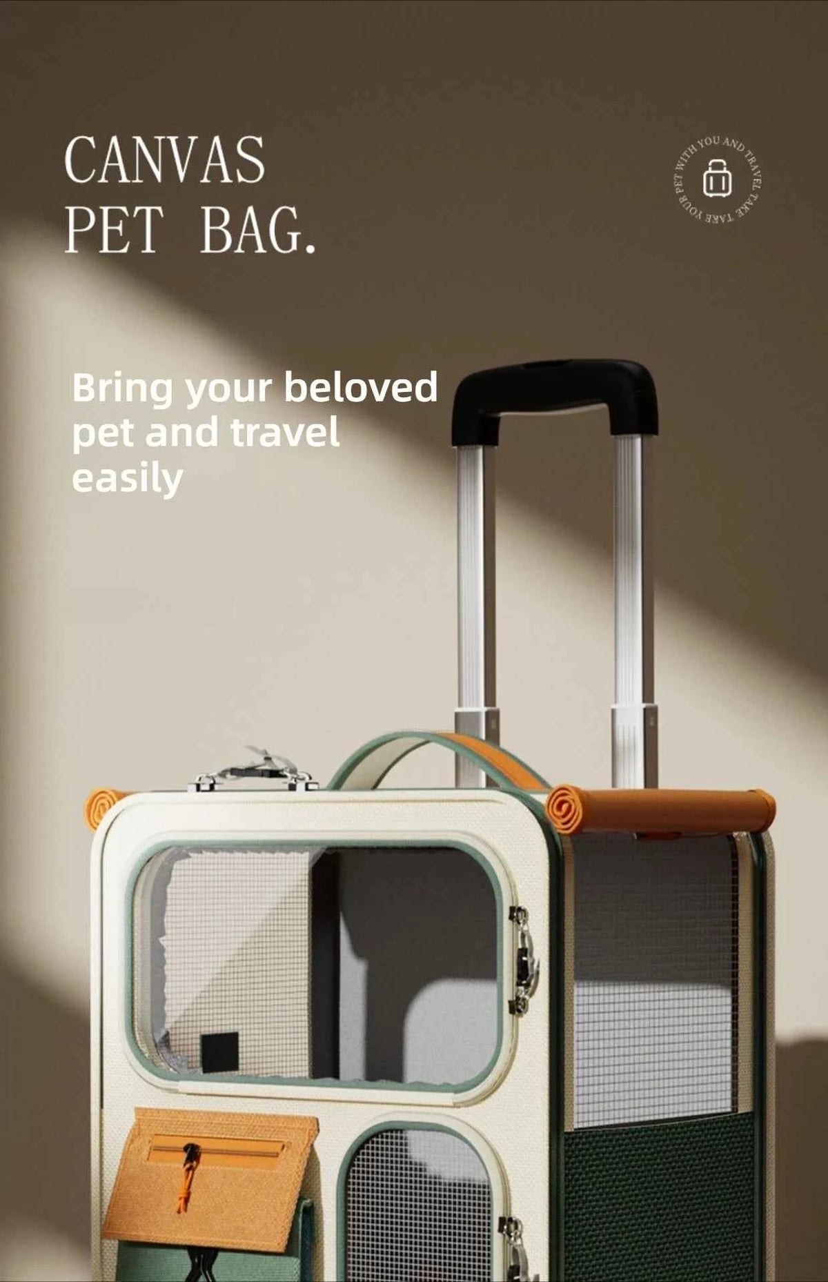 2 Pet Wheeled Carrier