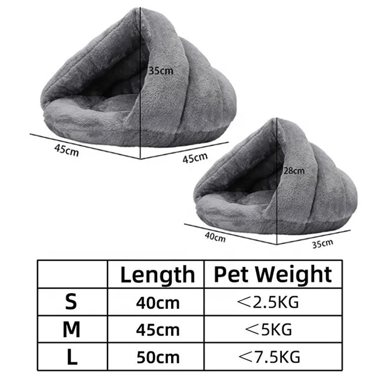 Plush Round Pet Bed for Dogs & Cats