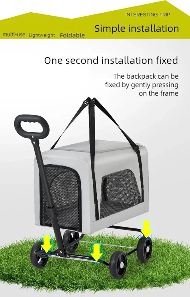 Lightweight Pet Stroller for Small Dogs & Cats
