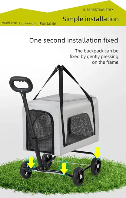 Lightweight Pet Stroller for Small Dogs & Cats