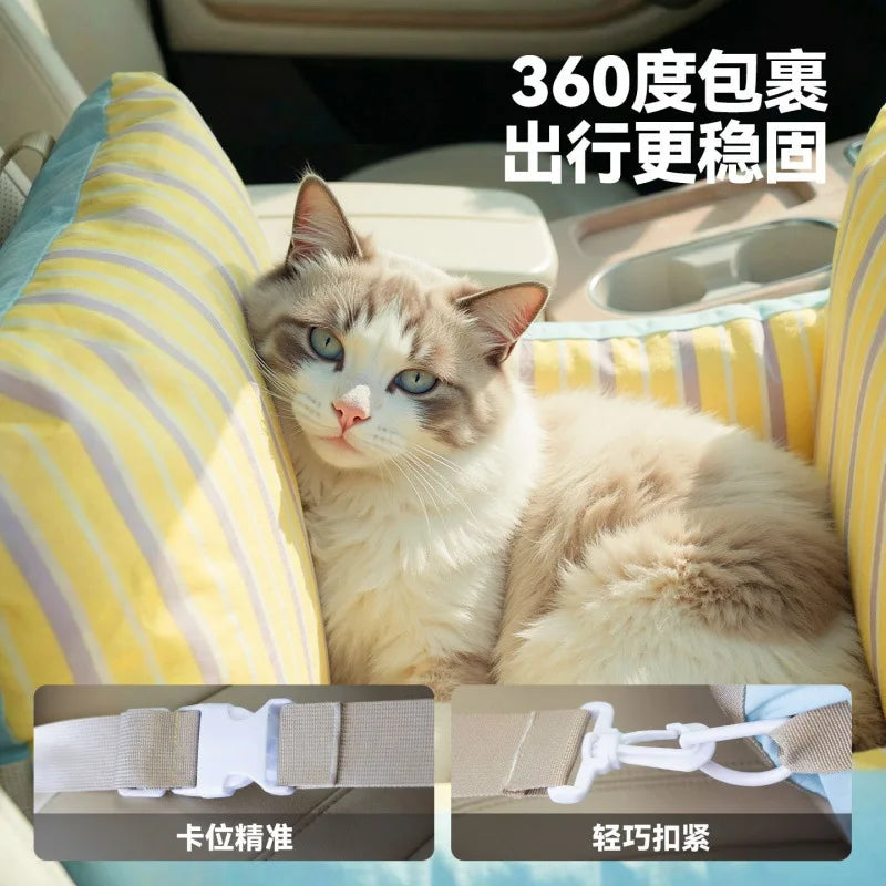 Pet Car Bed for Small Dogs & Cats