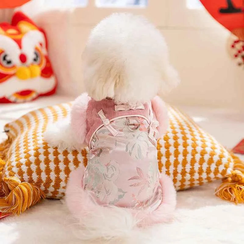 Charming Small Breed Dog Vest for New Year Celebrations