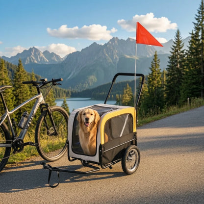 Convertible Dog Bike Trailer & Stroller
